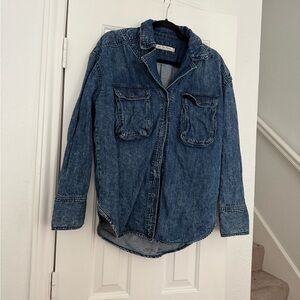 Free People Denim Washed Shacket